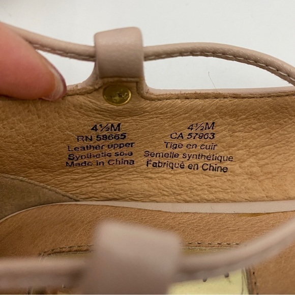 HALOGEN Owen Blush Pink Pointy Toe Leather Lace Up Flats US 4.5M - Picture 10 of 13